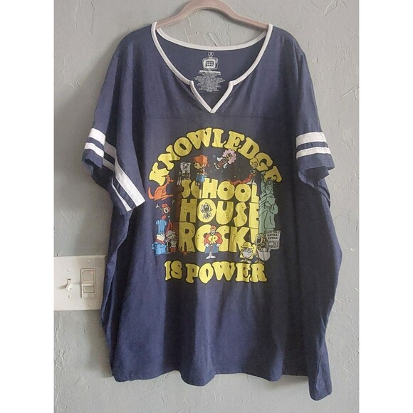 School House Rock Tops Shirts Classic Fit Women 5,cotton Polyester,26 Inch Of Ar - Picture 4 of 8